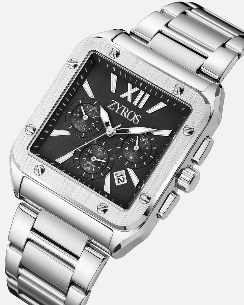 Men's steel watch in silver