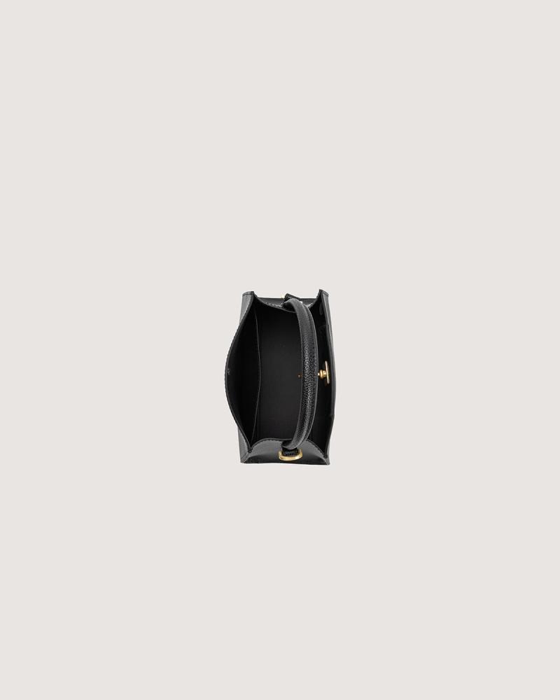 A medium-sized black bag for everyday use
