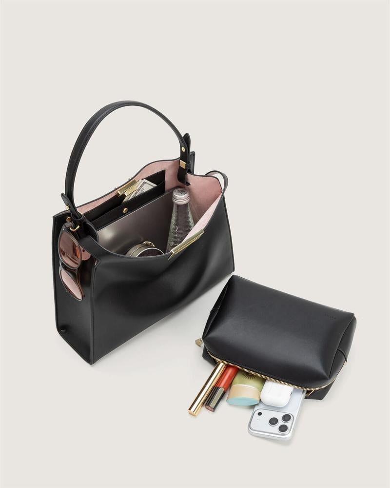 Zumurrud Women's Leather Bag in Black