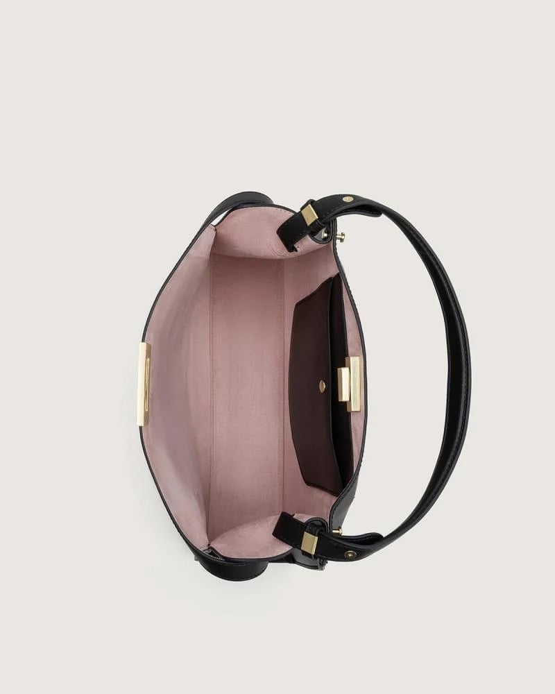 Zumurrud Women's Leather Bag in Black