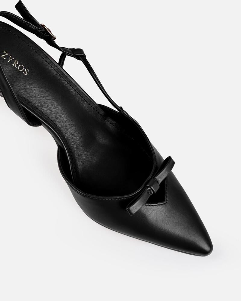 Elegant women's shoes with a medium heel in black