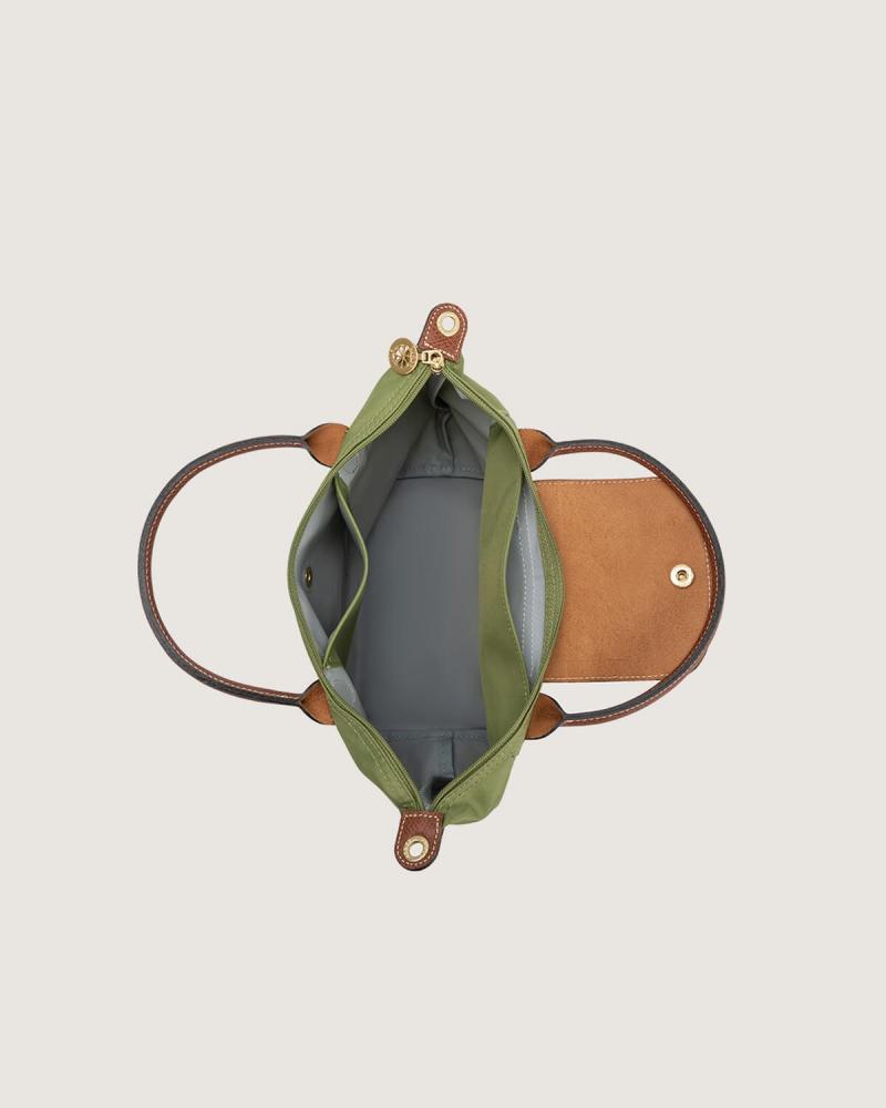 Two small-sized bags set in green and brown
