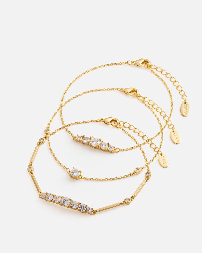 Women's gold bracelet set
