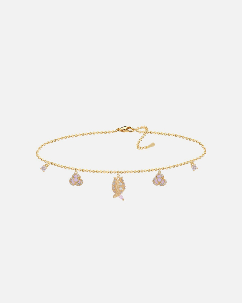 Women's daily anklet in gold color
