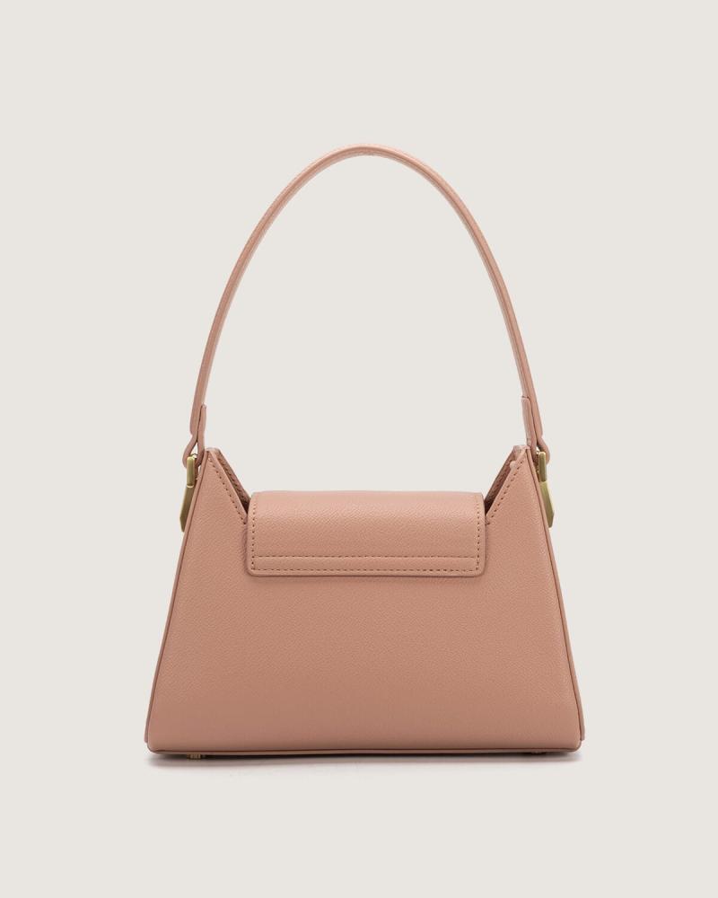 Women's handbag with a modern design in pink