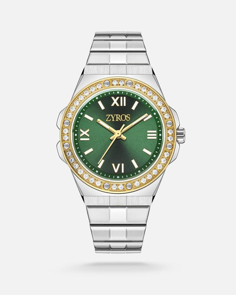 A women's gift set including a watch, jewelry set, and wallet