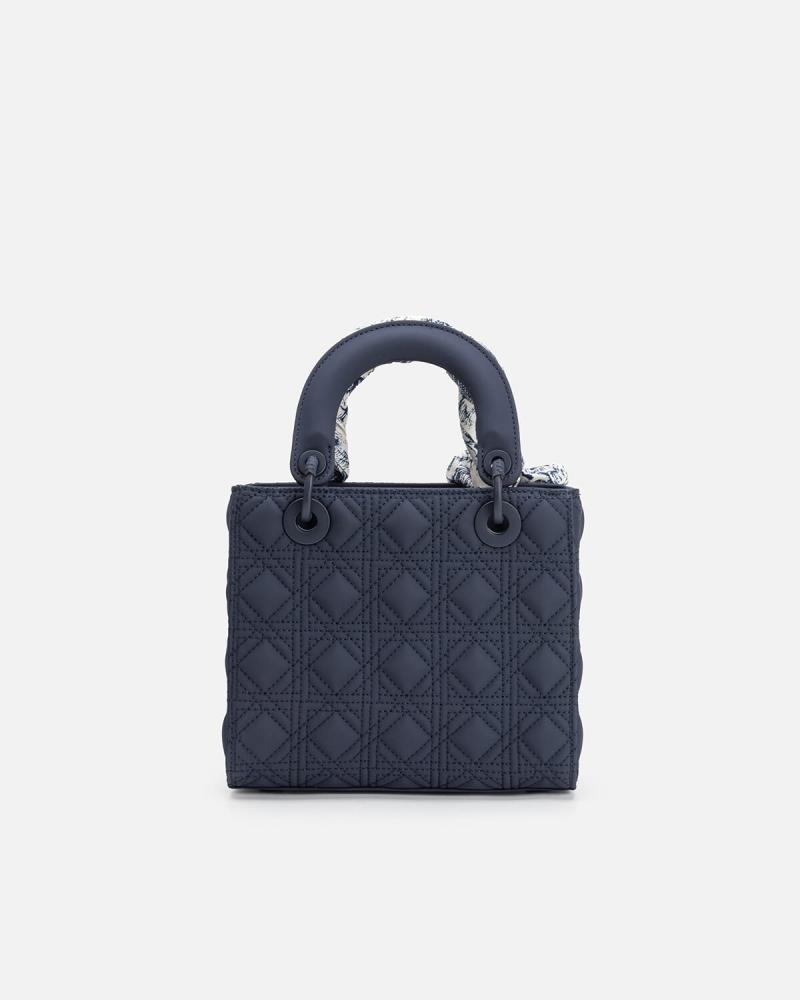 Women's small geometric design bag in blue