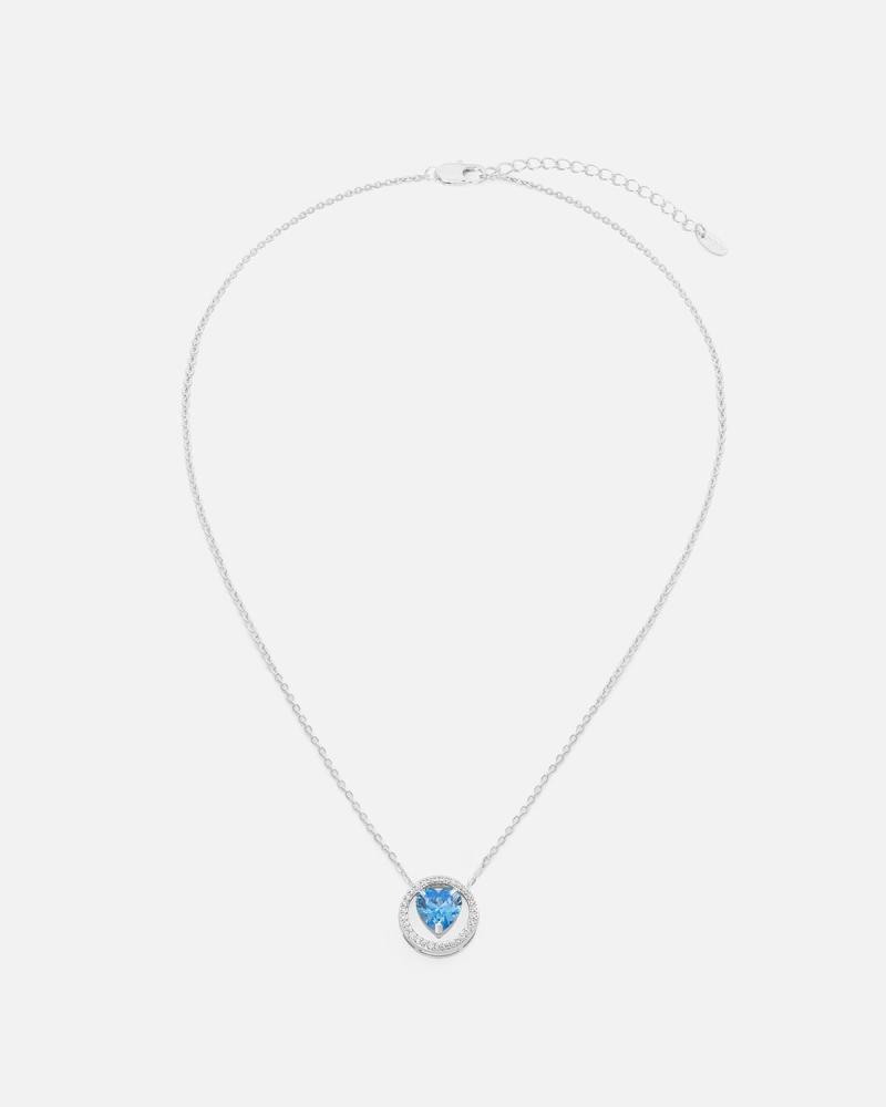 Elegant silver women's necklace