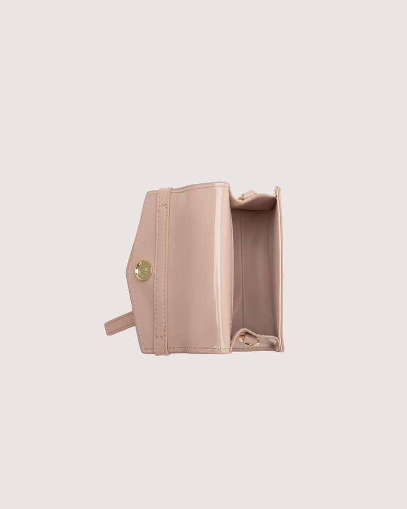 Mini leather children's bag in beige
