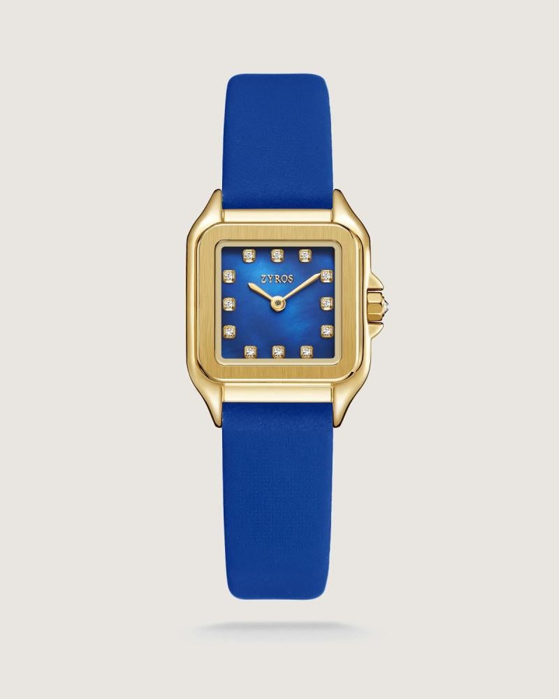 Sahar women's watch, made of blue leather