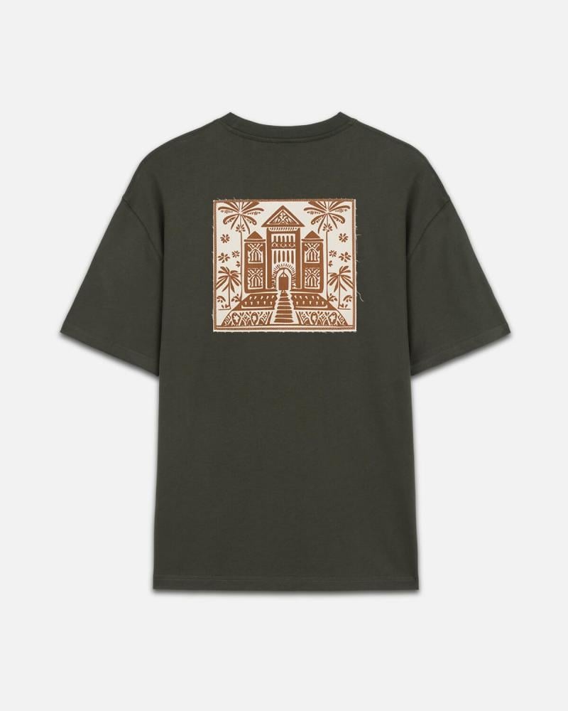 Men's trendy olive green t-shirt