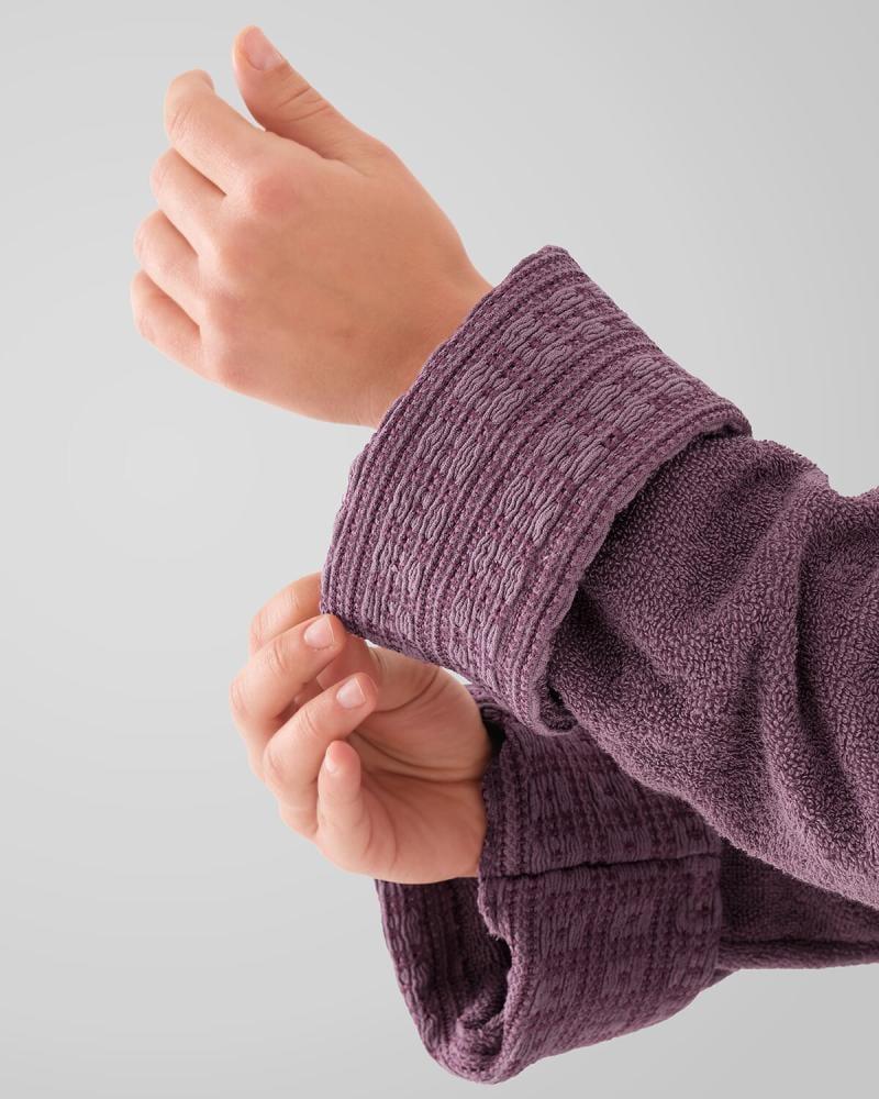 Luxurious purple bathrobe