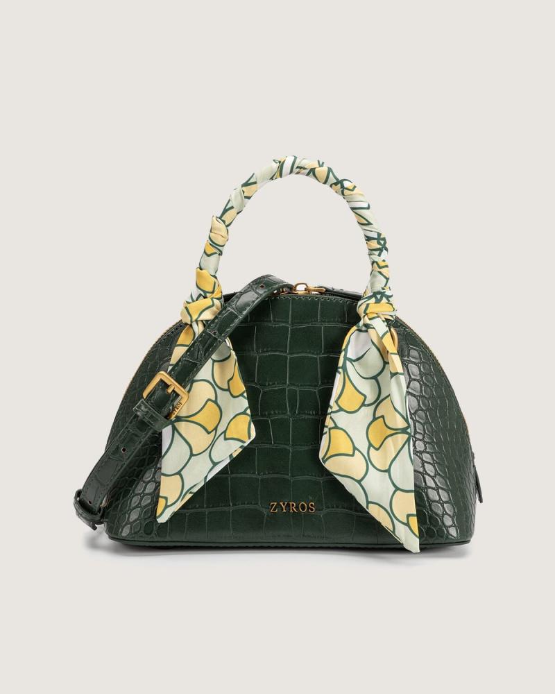 Women's bag with elegant green design