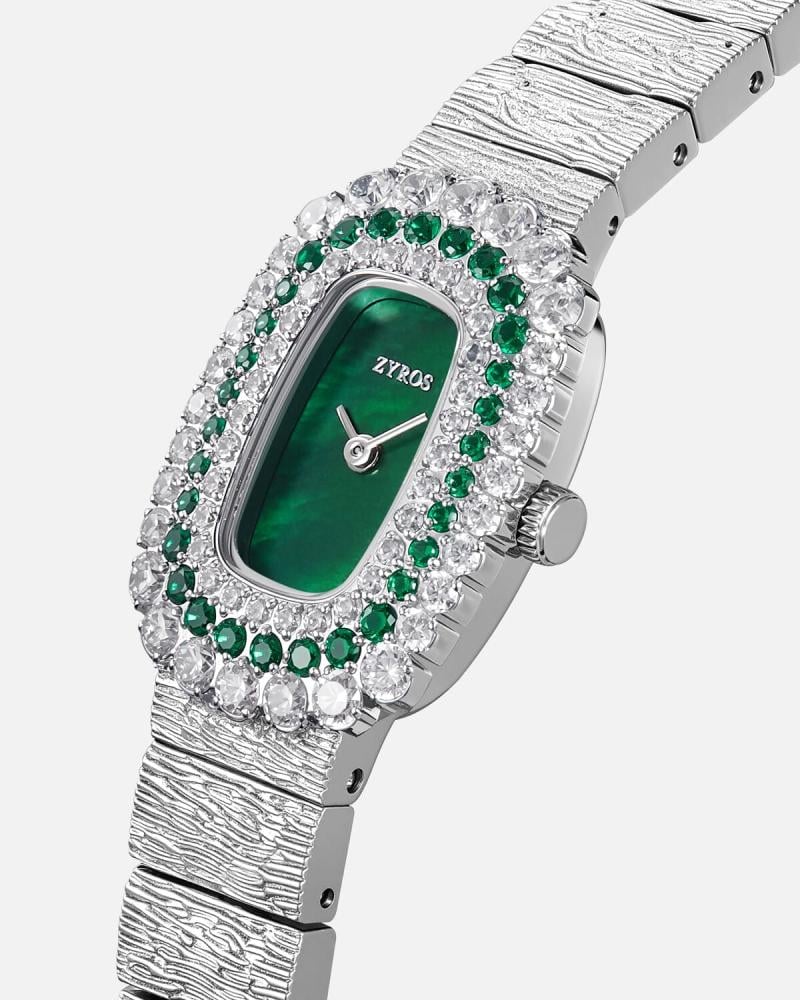 Women's watch with a striking design in silver