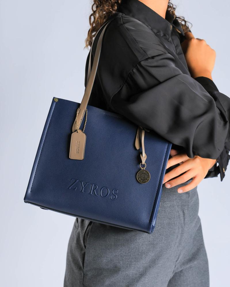 Classic women's bag in blue
