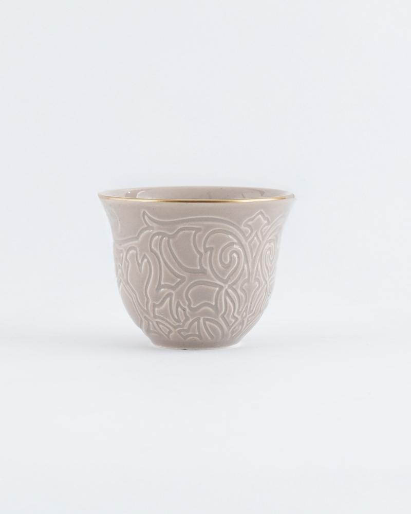 Beige coffee and tea cup set