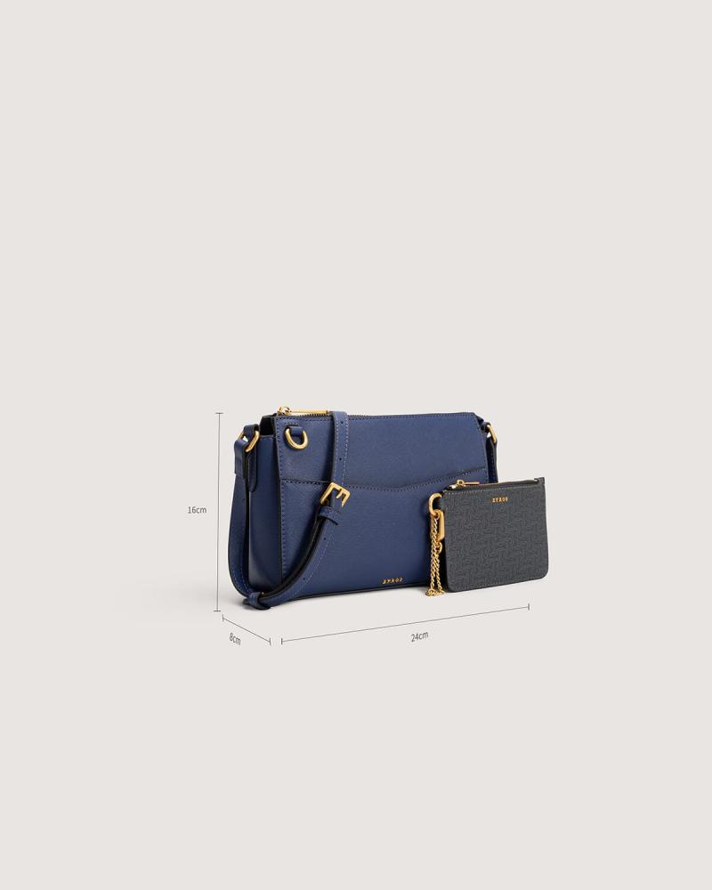 A blue women's bag in a size suitable for everyday looks.