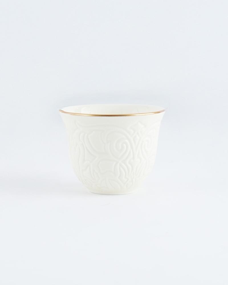 White coffee and tea cup set