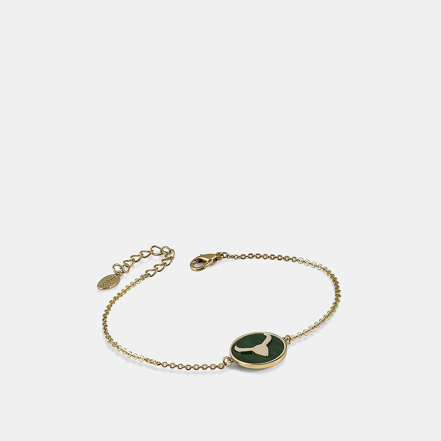 Women's golden bracelet with jewelry symbolizing Taurus | ZB012L