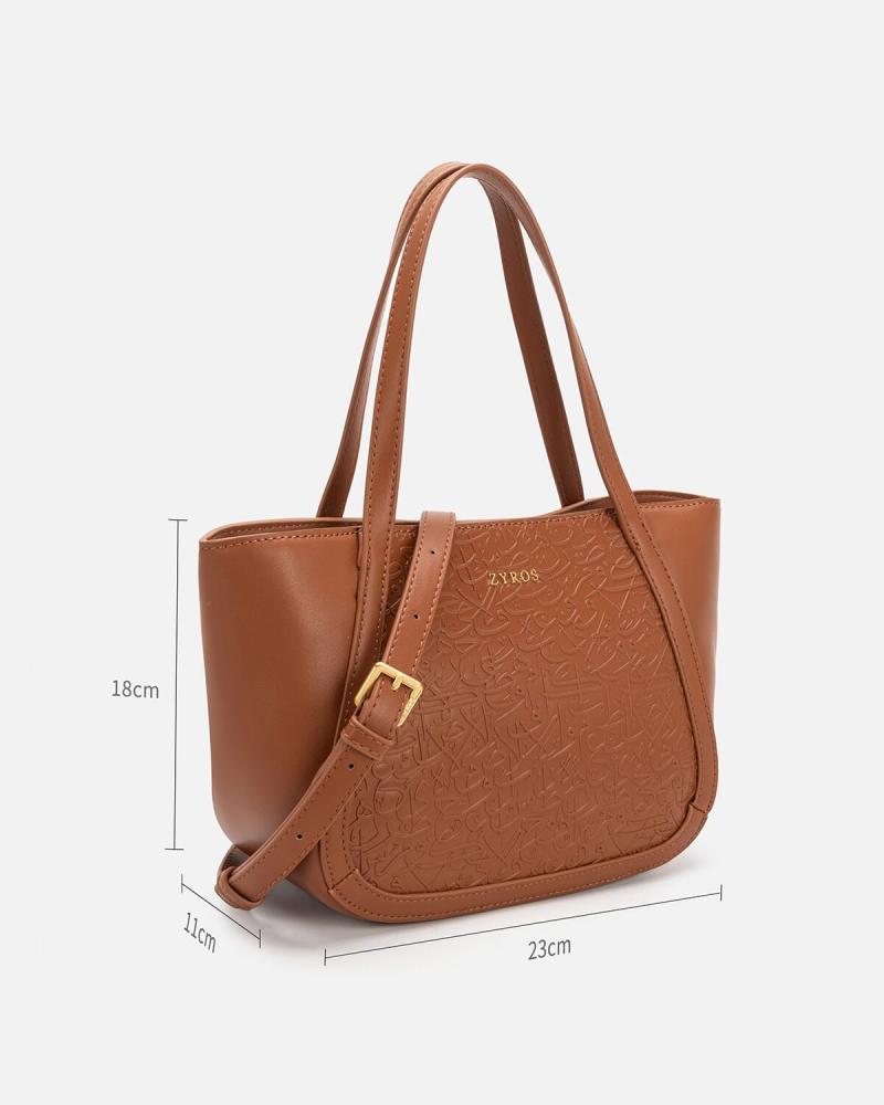 Women's bag with a classic design in brown
