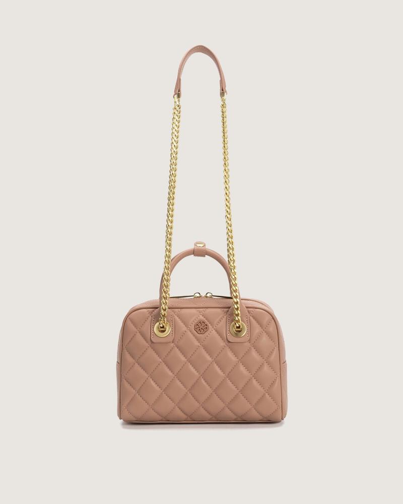 Women's bag with a unique design in pink