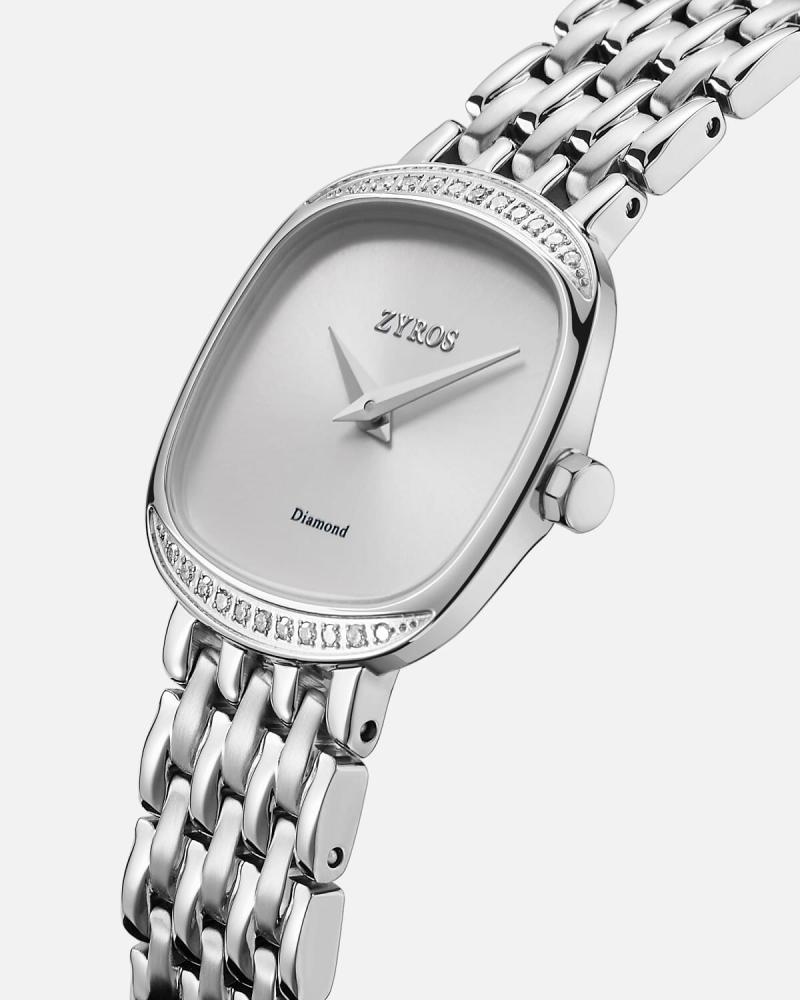 Women's watch with 22 diamonds in silver