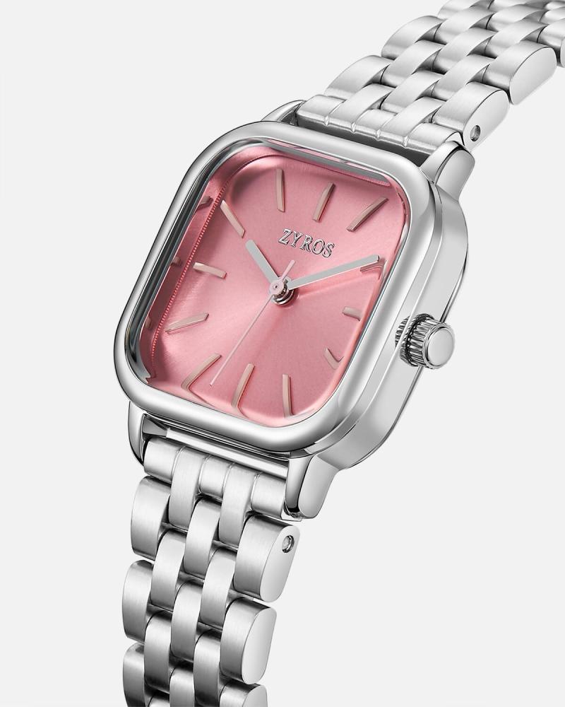 Women's watch with a silver steel strap