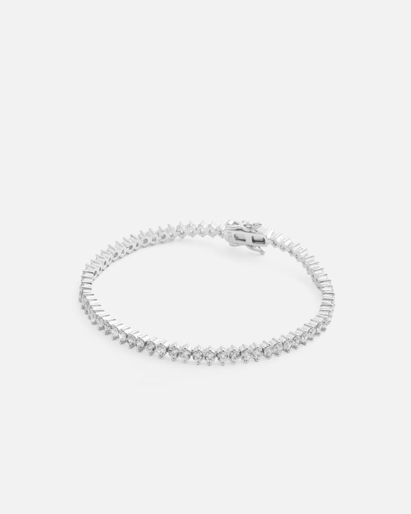 Women's tennis bracelet in silver