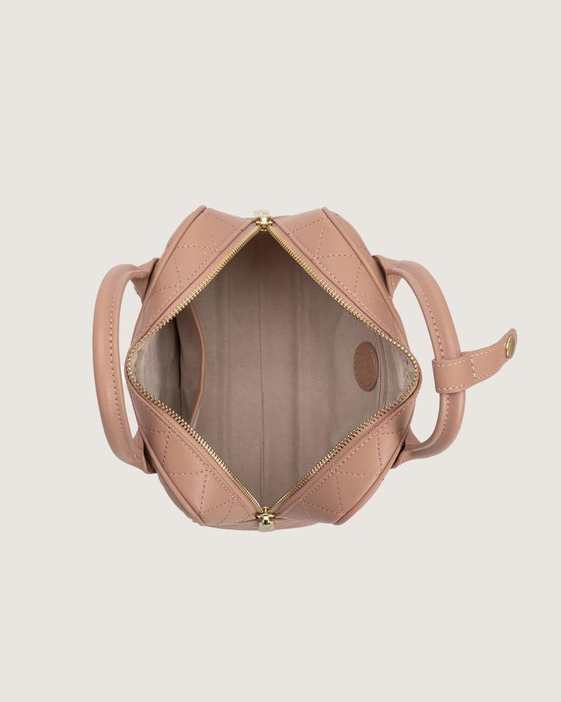 Women's bag with a unique design in pink