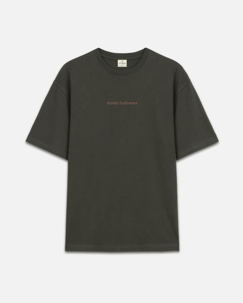 Men's trendy olive green t-shirt