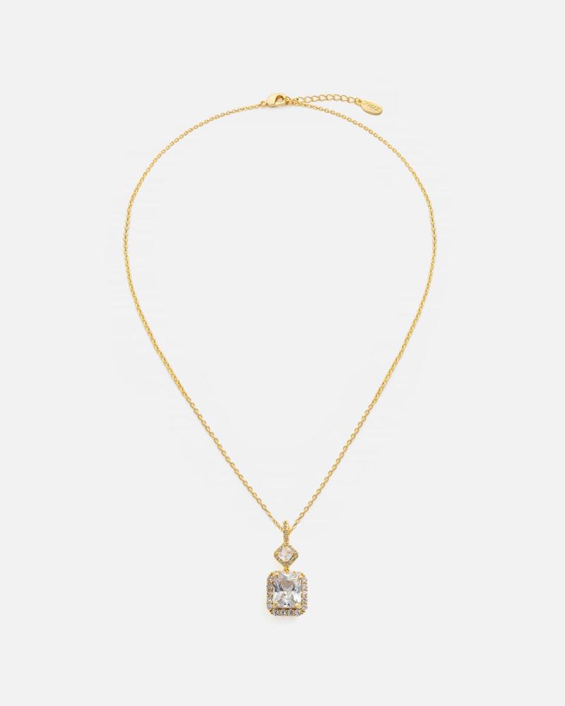 Women's necklace with a unique design in gold color