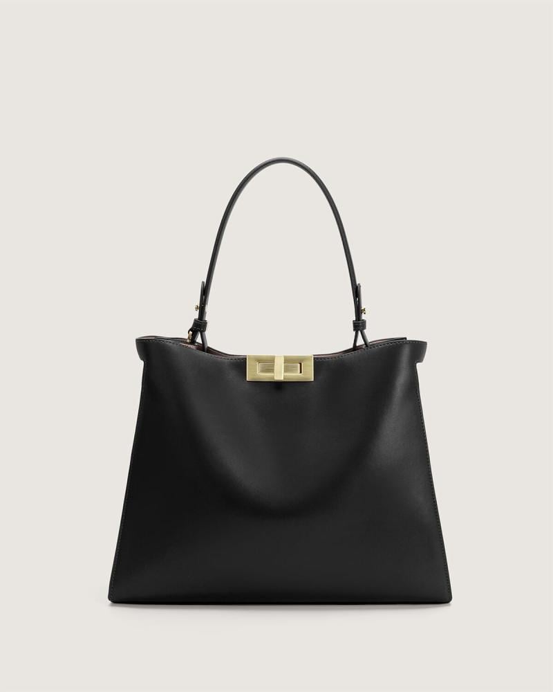 Zumurrud Women's Leather Bag in Black