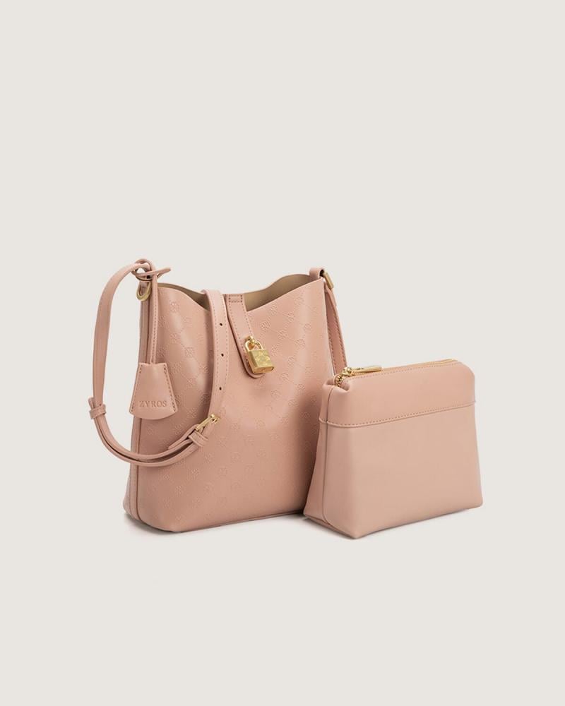 Women's medium-sized pink handbag