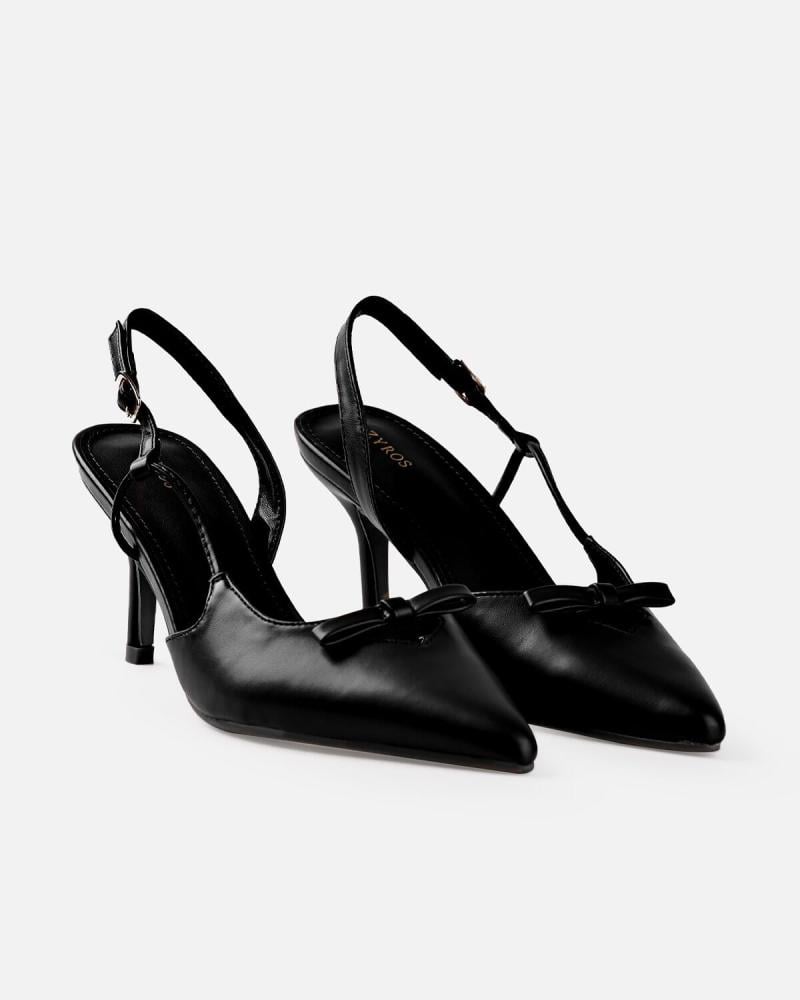 Elegant women's shoes with a medium heel in black