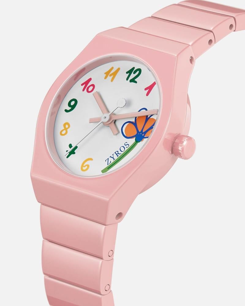 Colors children's stainless steel watch in pink color