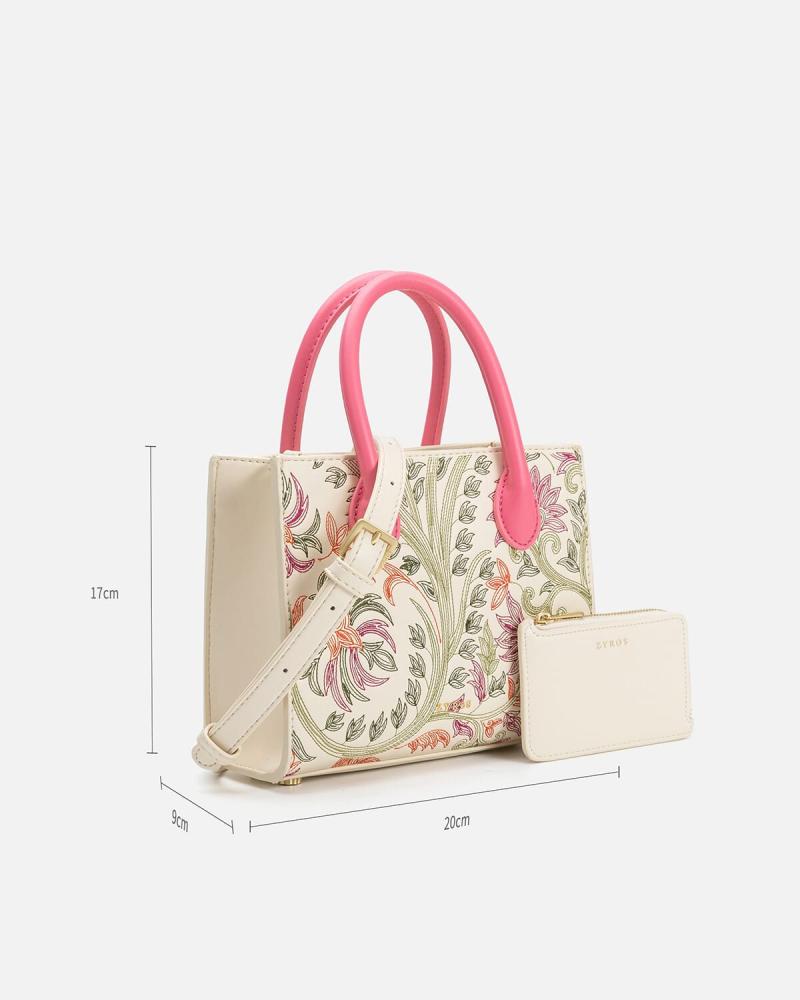 A women's bag that expresses art with elegance in beige color