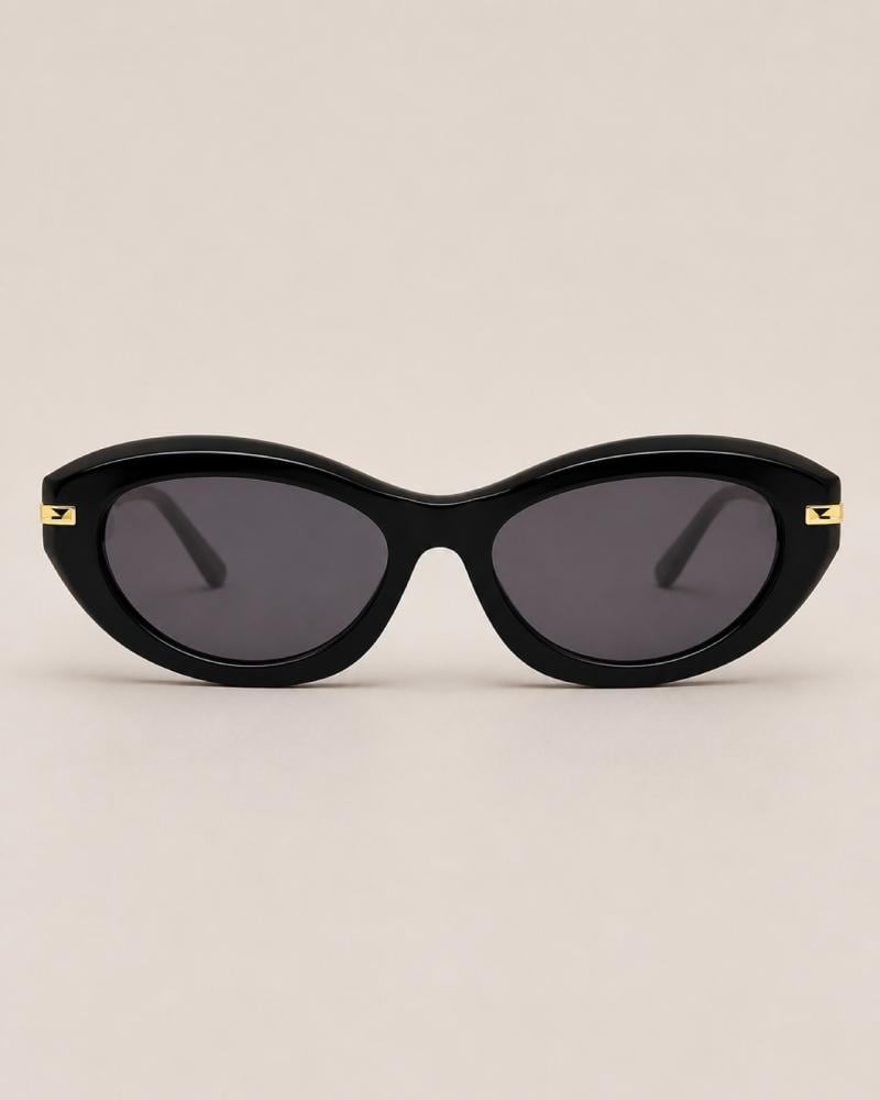 Women's Wide Frame Sunglasses Black