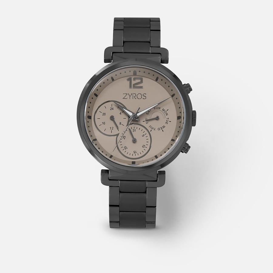 Men's watch from Zyros with a classic design in gray color | ZAS079M