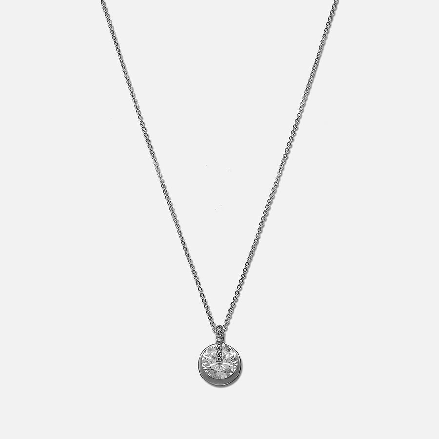 Women's necklace with a silver shining pendant from Zyros | ZN003L