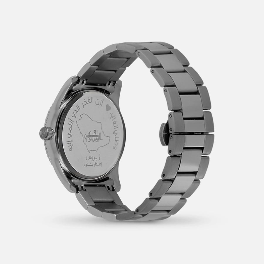 ZAS232M | Steel watch for men with a classic design on the occasion of the National Day in silver color
