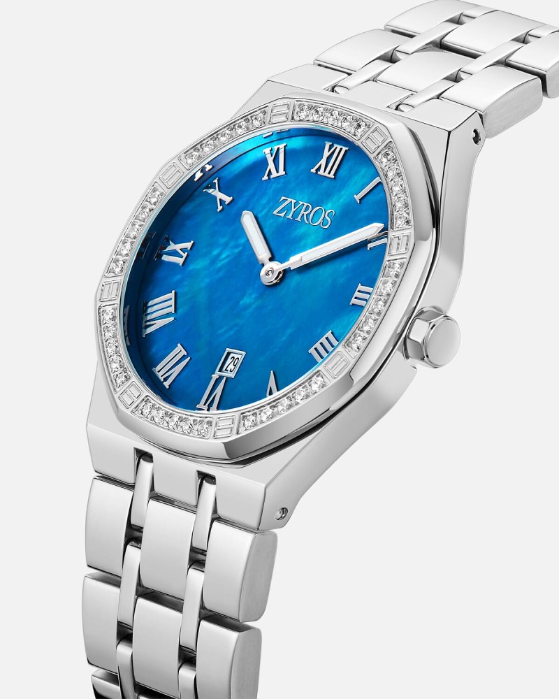 Women's silver steel watch