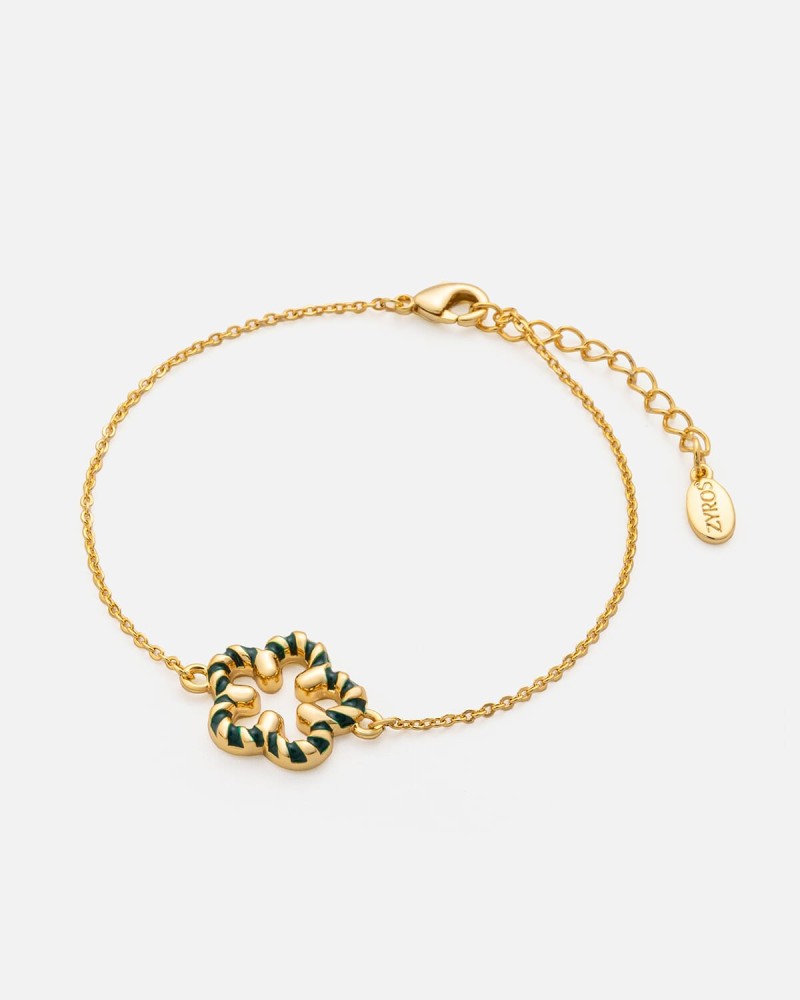 Women's bracelet with a soft design in gold color