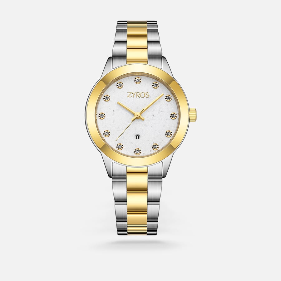 Women's watch with a gold and silver stainless steel strap | ZAS164L060306