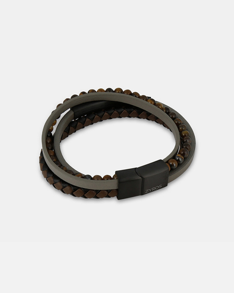Men's bracelets in green and brown | ZBL001L