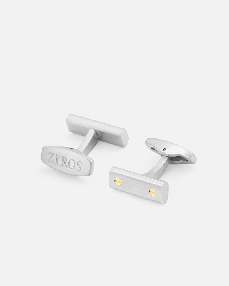 Men's cufflinks with a perfect design in silver color
