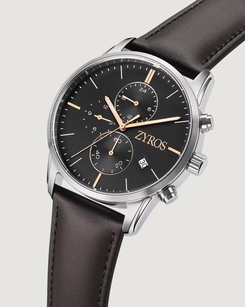 Classic men's watch in brown