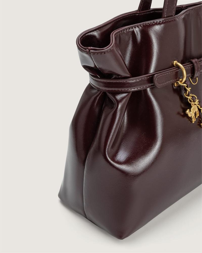 Sana Women's Leather Bag in Maroon
