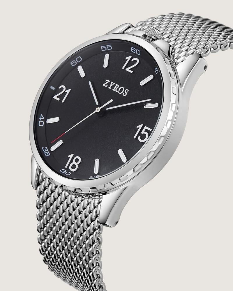 Men's Shield Steel Watch in Silver