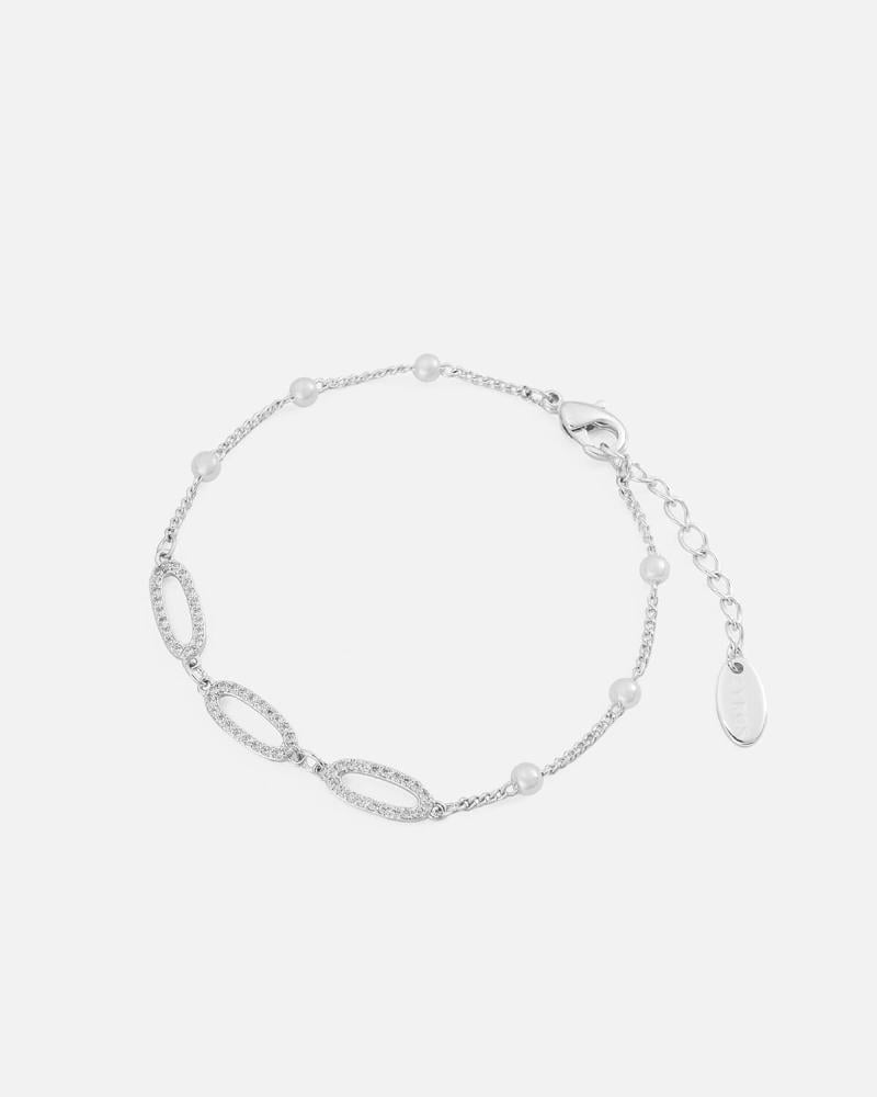 Women's bracelet with an elegant design in silver color