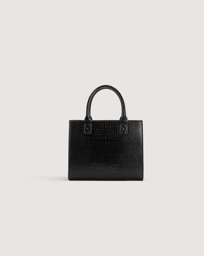 Two-piece women's handbag set in a large size, black